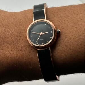 Black & Rose Gold Watch